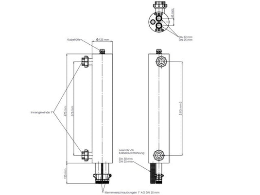 Wärmepumpen-Anschlussset gerade für Panasonic Wärmepumpen Generation L 230V